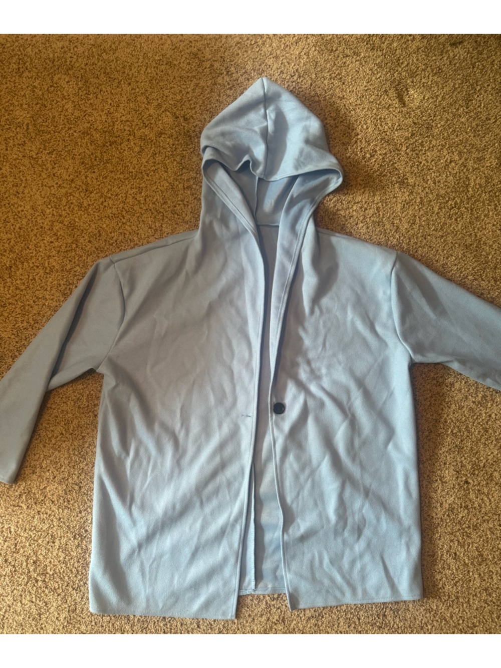 Women’s Light Blue Hooded Button Cardigan